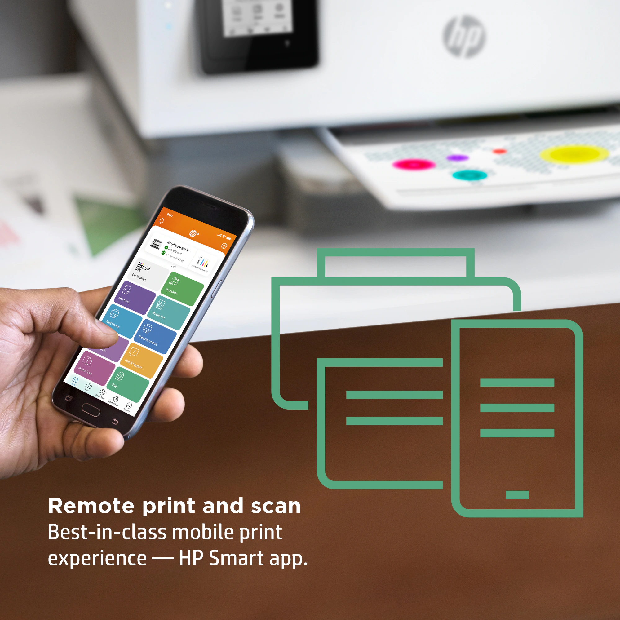 OfficeJet 8015e Wireless All-in-One Color Inkjet Printer with Print Scan Copy for Office Use - Image 5