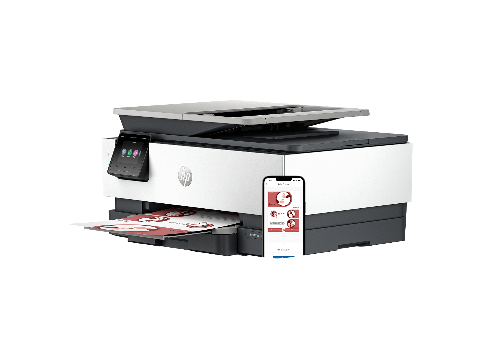 OfficeJet 8125e Wireless All-in-One Color Inkjet Printer with Print Scan Copy for Office Use